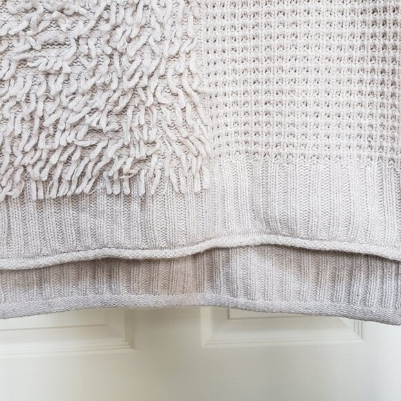 Anthropologie Women's Pilcro Cream Summit Mock Neck Textured Sweater Vest - Picture 8 of 12